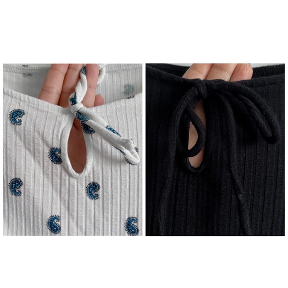 2 off the shoulder white and black tops - Picture 3 of 6